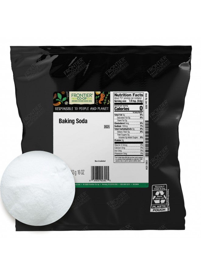 Frontier Herb Bulk Baking Soda Powder, 16 oz - Image 1
