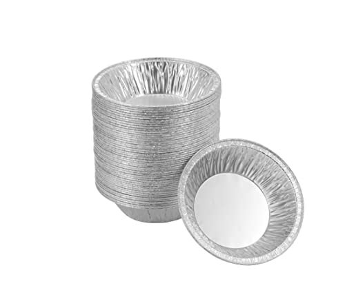 Waytiffer (50 Pack Pie Pans 5 inch,Mini Pie Tins HEAVY-DUTY Disposable Aluminum Foil Tart,pie Pans for Baking Personal Mini Pies, Easily Stack & Store, Freeze & Reheat - Image 1