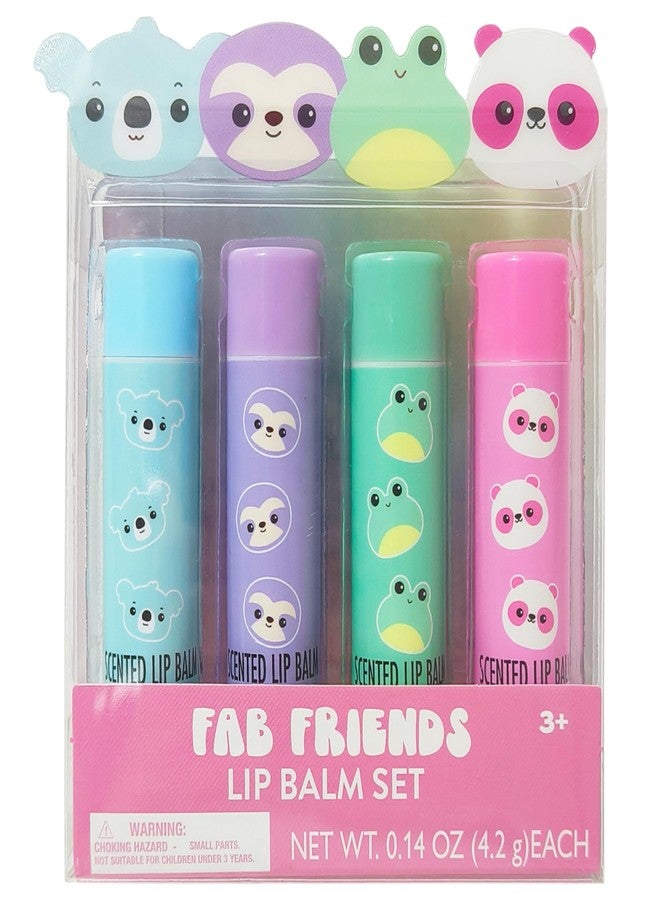 LUV HER Lip Balm Set Pack of 4 - Tinted Lip Balm with Playful Colors and Flavors - Perfect Girls Makeup Accessory - Ideal for Dry Weather Protection, Ages 3+ - Image 1