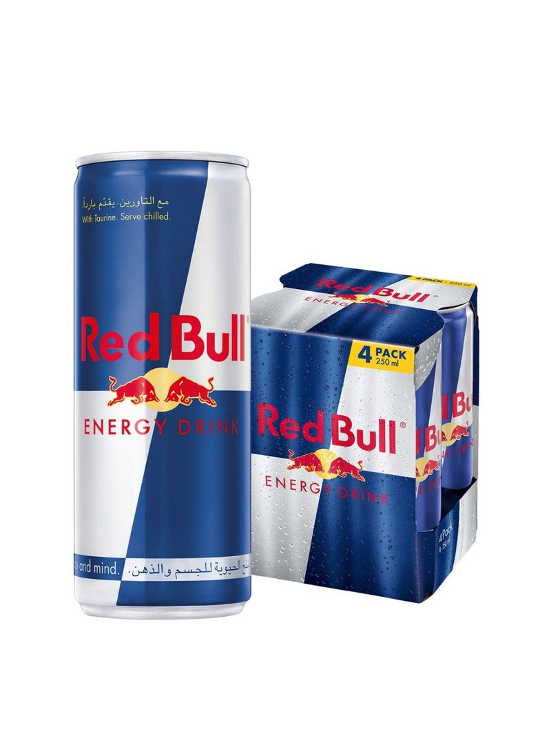 Red Bull Red Bull Energy Drink 250ml ×4 Pieces  - Image 1