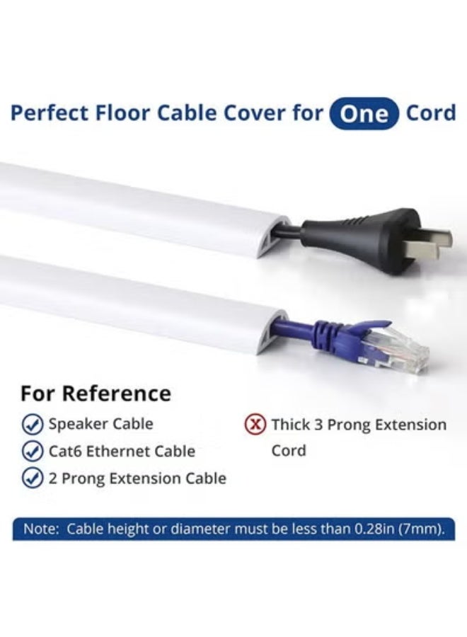 6.56ft Floor Cord Cover Self,Electrical Cord Protector,Wall Cord Hider,Floor Cable Management,Adhesive Cable Cavity,PVC Floor Electric Protector for Home Office Floor Wall. ﻿ - Image 5