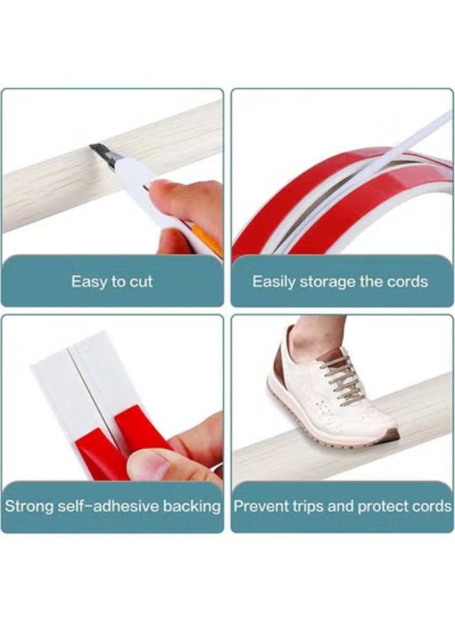 6.56ft Floor Cord Cover Self,Electrical Cord Protector,Wall Cord Hider,Floor Cable Management,Adhesive Cable Cavity,PVC Floor Electric Protector for Home Office Floor Wall. ﻿ - Image 4