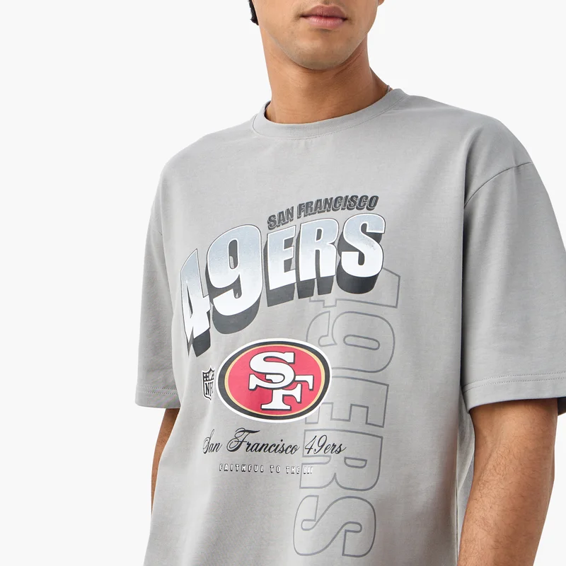 SP Characters San Francisco 49ers Print Crew Neck T-shirt with Short Sleeves