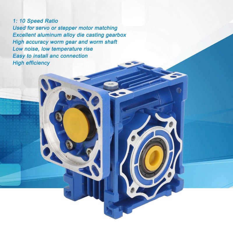 Worm Gear Reducer: 1:10 Speed Ratio, Corrosion Resistant Aluminum Alloy Construction, High Accuracy Ductile Iron Bronze Shaft, Low Noise Minimal Temperature Rise for Servo Or Stepper Motor Application - Image 5