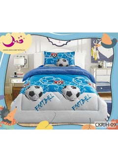 Moon Winter fluffy children's bed sheet, 3 pieces, two sides, velvet side and fur side, size 170x220 cm  - Image 1