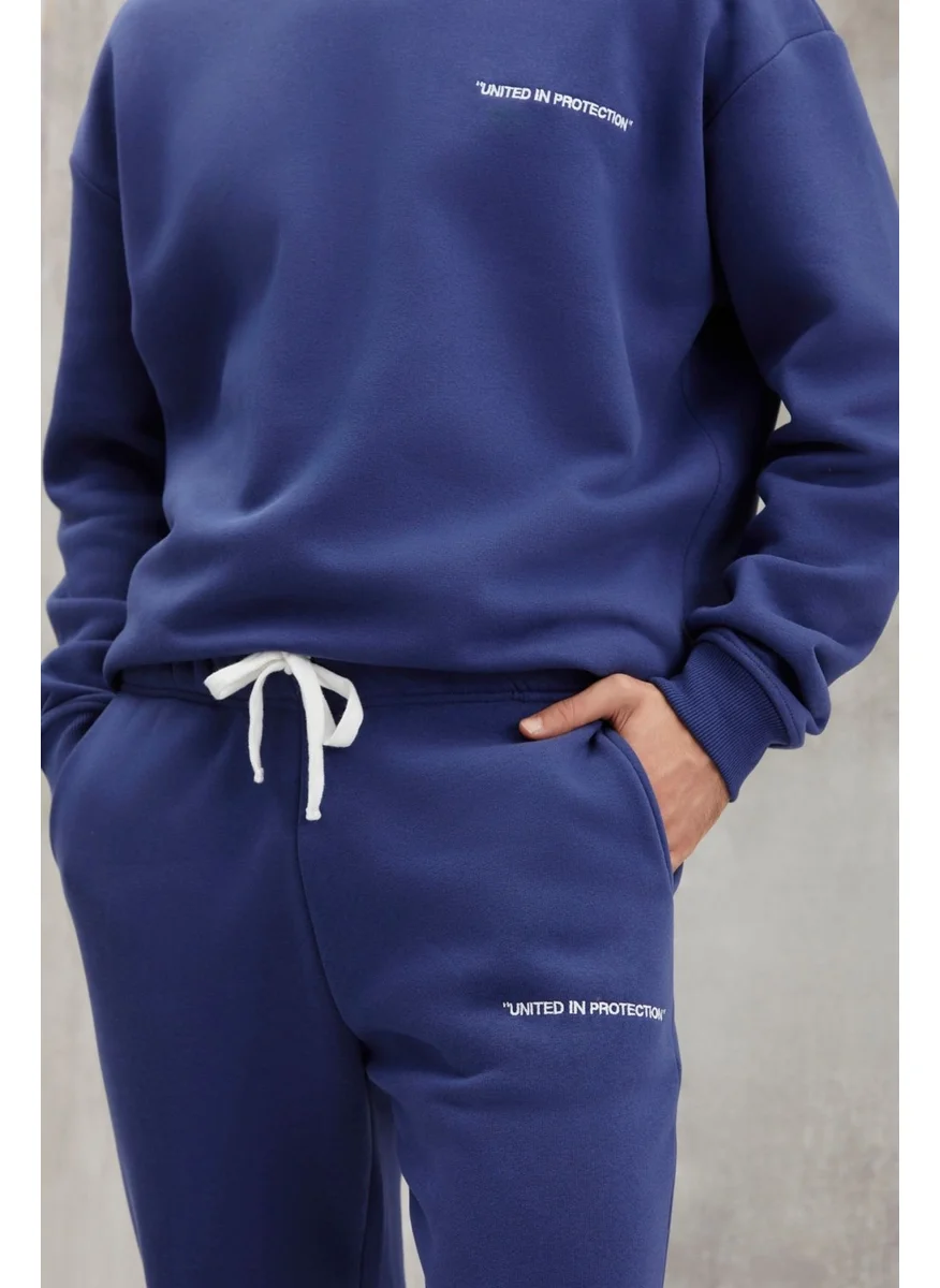 GRIMELANGE Darrit Comfort Navy Blue Sweatpants