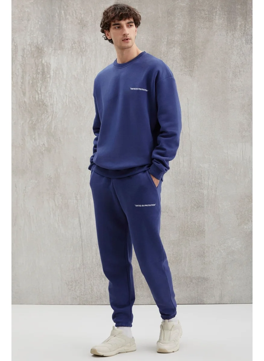 GRIMELANGE Darrit Comfort Navy Blue Sweatpants