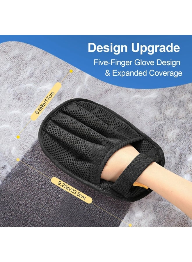 Electrostatic Pet Hair Removal Glove, Upgraded Washable 5-Finger Design, Removes Cat and Dog Fur Easily, Works on Laundry, Couch, Carpet and Car Seat - Image 2