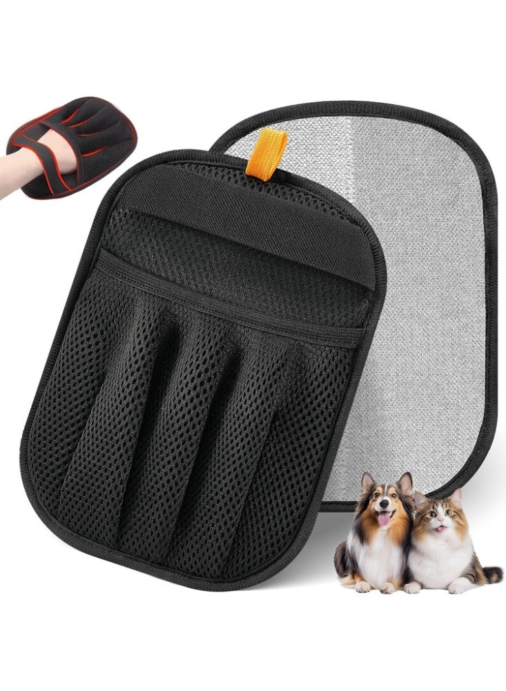 Electrostatic Pet Hair Removal Glove, Upgraded Washable 5-Finger Design, Removes Cat and Dog Fur Easily, Works on Laundry, Couch, Carpet and Car Seat - Image 1
