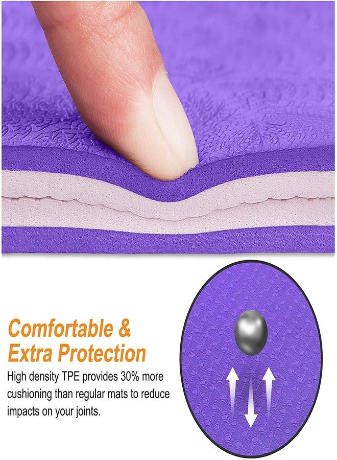 IRIS Fitness Non Slip TPE Yoga Mat for Hot Yoga Pilate Gymnastics, Double Sided (72 inch x 24 inch x 6 mm) - Image 2