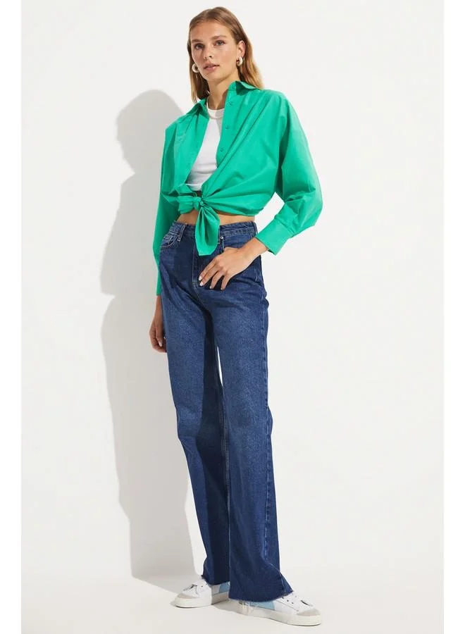 جون June Pocket Detailed Shirt Green