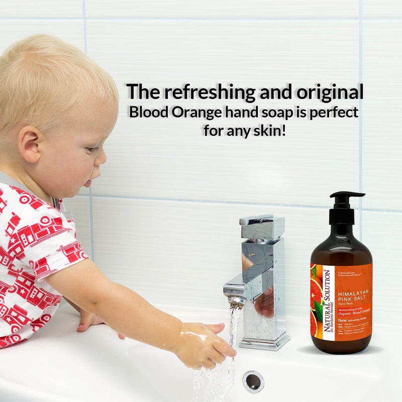 Natural Solution Himalayan Pink Salt Liquid Hand Soap,Moisturizing & Refreshing,Blood Orange - 14 oz - Image 3