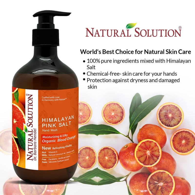 Natural Solution Himalayan Pink Salt Liquid Hand Soap,Moisturizing & Refreshing,Blood Orange - 14 oz - Image 2