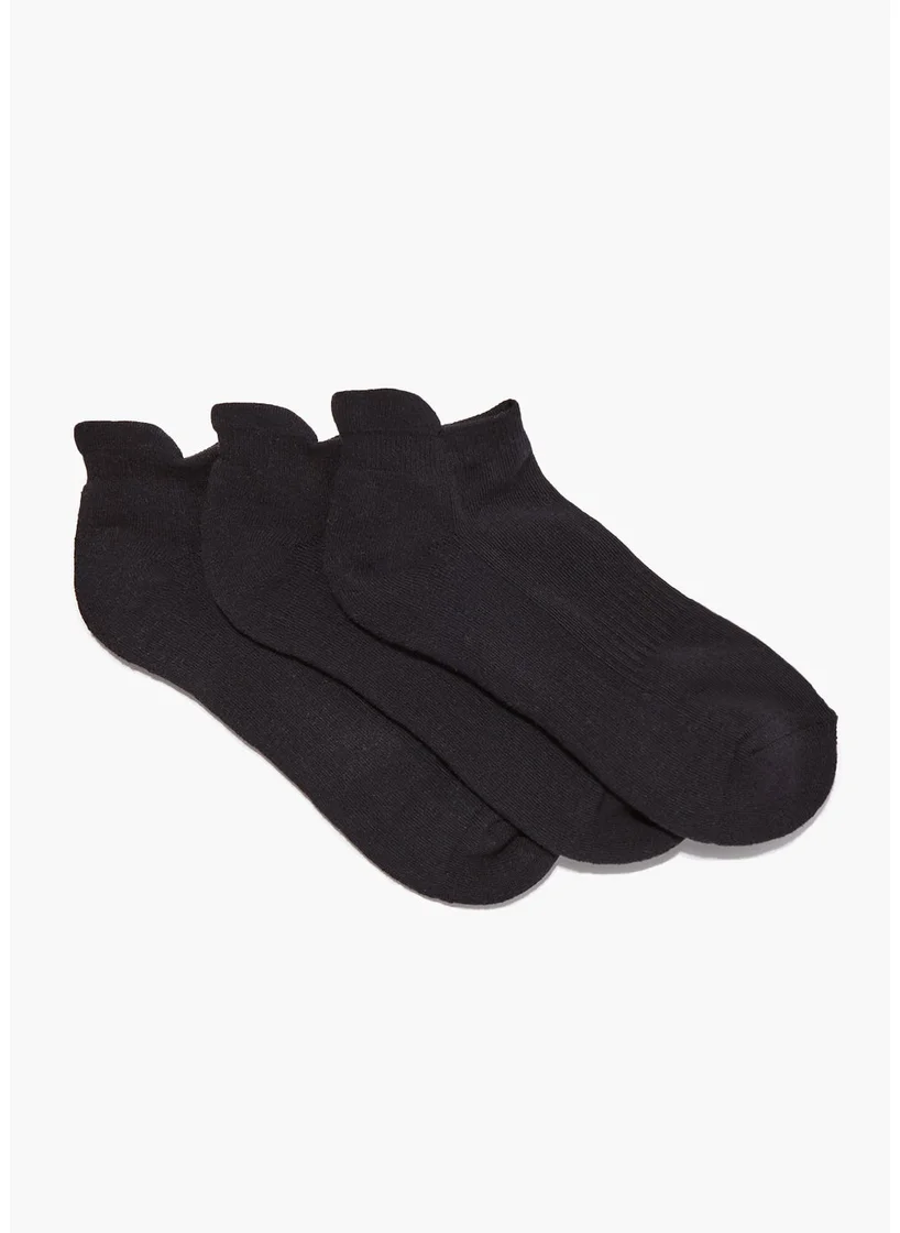 Matalan 3 Pack Black Blistereze Socks