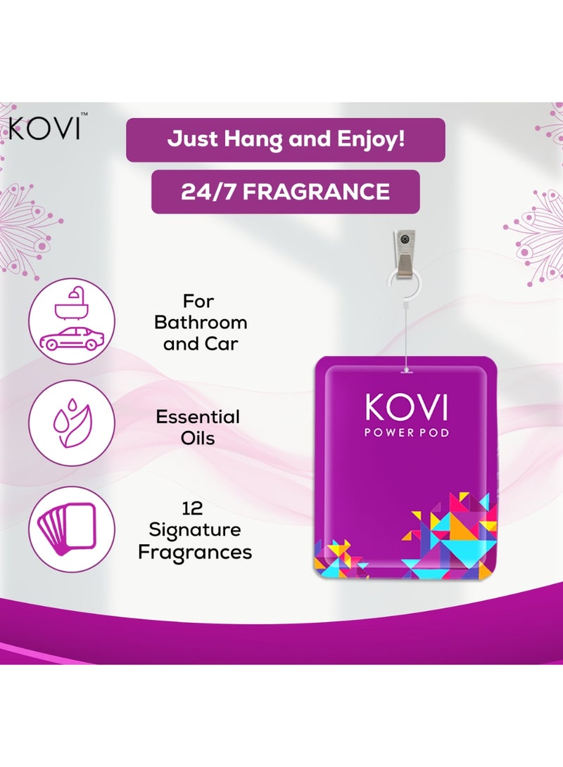 Kovi بود عطر الهواء القوي للحمام والسيارة، مجموعة الحمضيات، اللافندر الفرنسي، رذاذ المحيط، معززة بالزيوت الأساسية، روائح طويلة الأمد، مجموعة منعشة، عبوة من 3، عبوة مزدوجة (10 جرام لكل منها) - Image 3