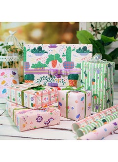 Zeemey 5 Sheets Gift Wrapping Paper With Accessories,Holiday Gift Wrapping Paper,Birthday Gift Box Gift Wrapping DIY, Gift Wrapping Paper for Birthday, Holiday, Wedding, Party,Kids Gift Wrapping (70cmX50cm)  - Image 3