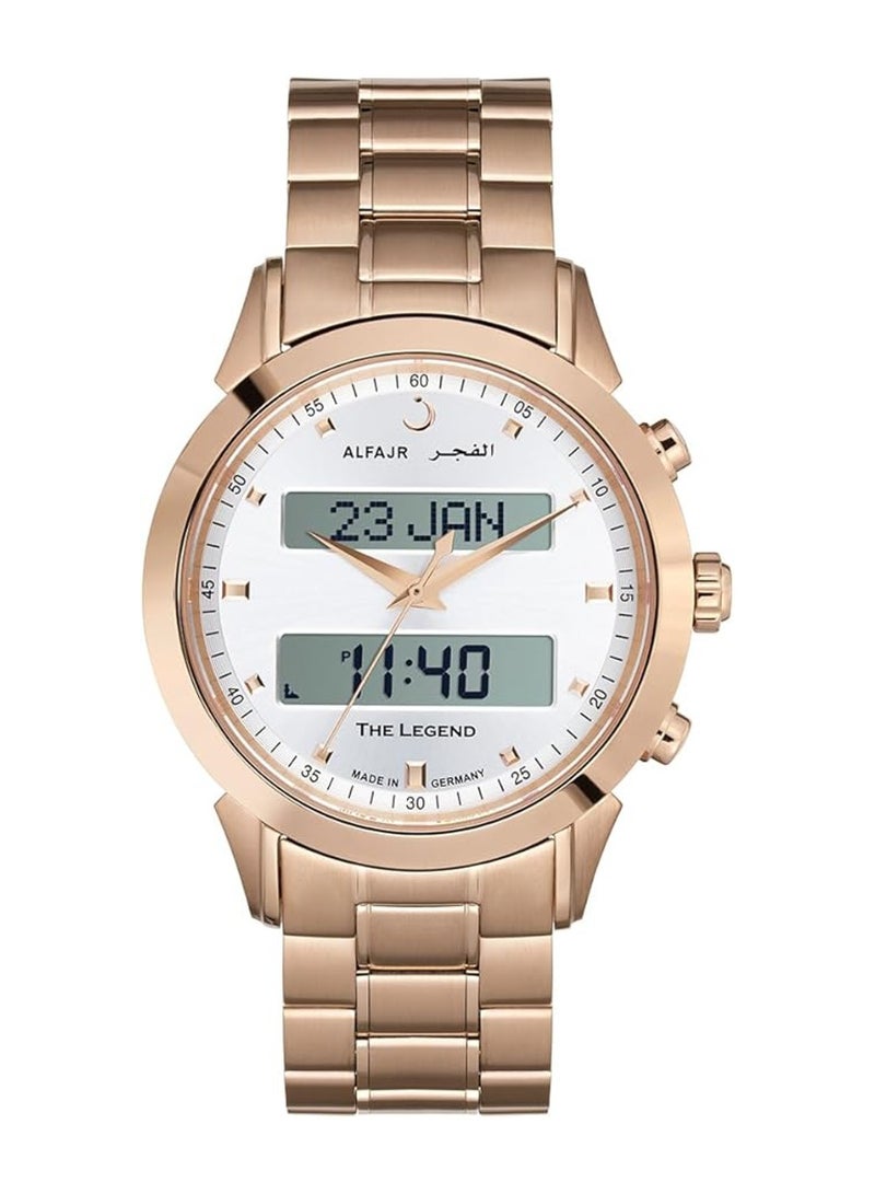 Al Fajr Men’s Luxury 360 Rose Gold Stainless Steel Watch WA-30BS - Image 1