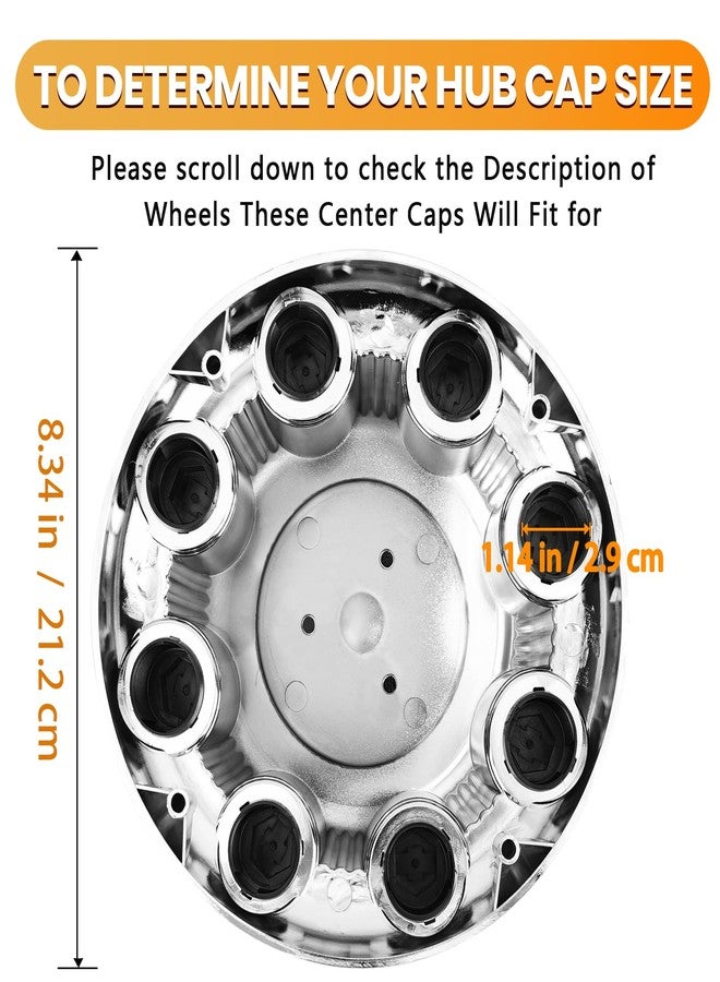 Jedaful 8 Lugs Wheel Center Caps Hub Caps Compatible with Car 2500 3500 Epress Van Set of 4 OEM Replacement Chrome Auto Hub Covers, Easy Bolt On - Fits 16" Inch Wheel Rims Caps - Image 3