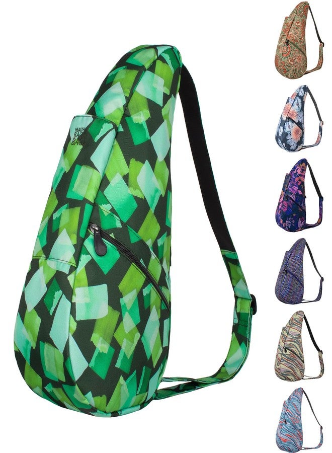 AmeriBag 17" Print Healthy Back Bag Ergonomic Crossbody Sling for Everyday Use, Travel & Walking Comfort (Night Glow) - Image 1