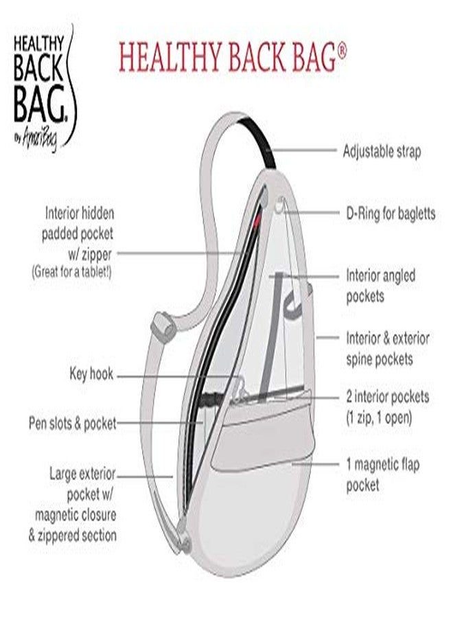 AmeriBag 17" Print Healthy Back Bag Ergonomic Crossbody Sling for Everyday Use, Travel & Walking Comfort (Night Glow) - Image 5