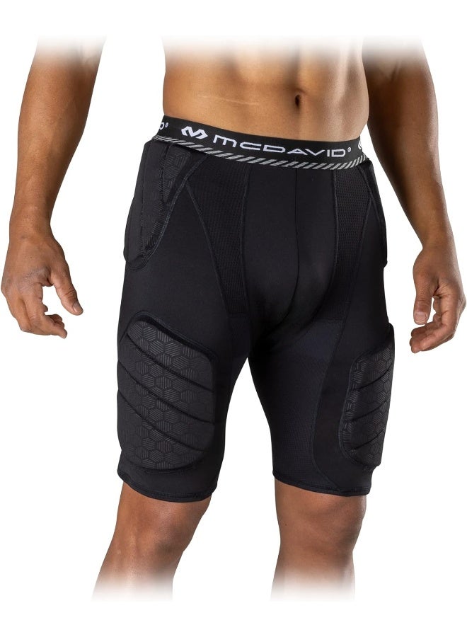 McDavid Rival Integrated 5-Pad Girdle, Durable & Breathable Padded Support with Hard-Shell Thigh Guards, Great for Football & Lacrosse (Adult) - Image 5