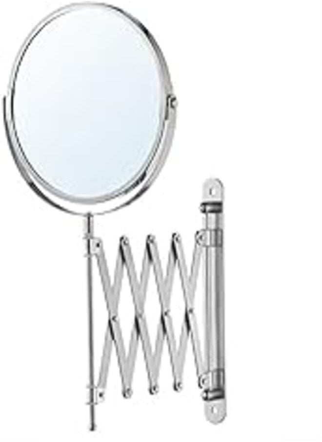 Ikea IKEA Shaving/Make-up Bathroom Wall Mounting Mirror(3X Magnifying) 170mm, Stainless Steel 