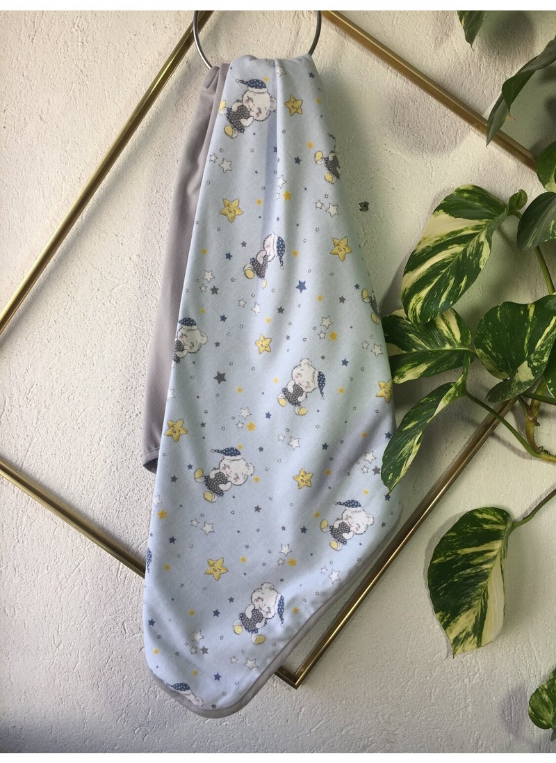 Lief Home Flannel Baby Blanket 100X115 | Double-sided  - Image 1