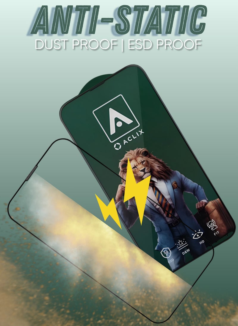 ACLIX Antistatic ESD Dustproof Premium Quality High Definition Tempered Glass Screen Protector Designed For  iPhone 13 - Image 4