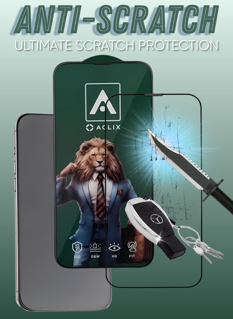 ACLIX Antistatic ESD Dustproof Premium Quality High Definition Tempered Glass Screen Protector Designed For  iPhone 13 - Image 3