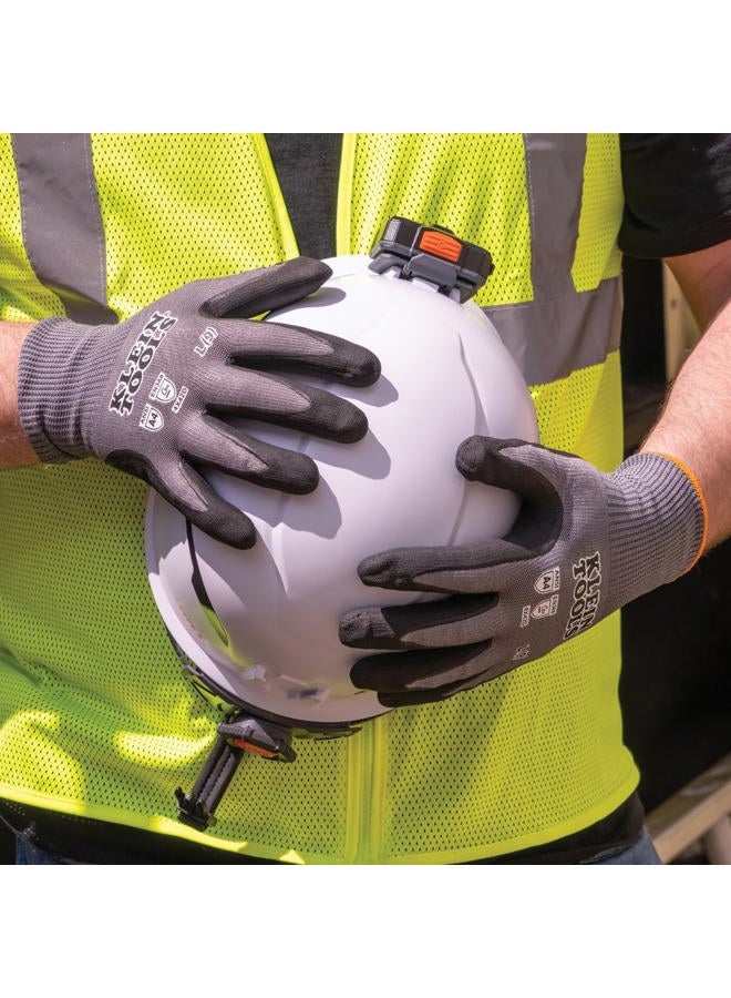 Klein Tools 60590 Work Gloves, Knit Dipped Cut Resistant ANSI A4 Nitrile Coated Gloves, HPPE Fabric, Touchscreen Capable, X-Large, 2-Pair - Image 4