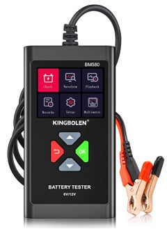 kingbolen Car Battery Tester 6V 12V Load Tester, BM580 100-200 CCA Auto Battery Tester Multimeter Alternator Digital Battery Analyzer Charging Cranking System Battery Tester for Car Motorcycle ATV SUV Boat  - Image 1