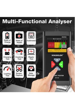 kingbolen Car Battery Tester 6V 12V Load Tester, BM580 100-200 CCA Auto Battery Tester Multimeter Alternator Digital Battery Analyzer Charging Cranking System Battery Tester for Car Motorcycle ATV SUV Boat  - Image 3