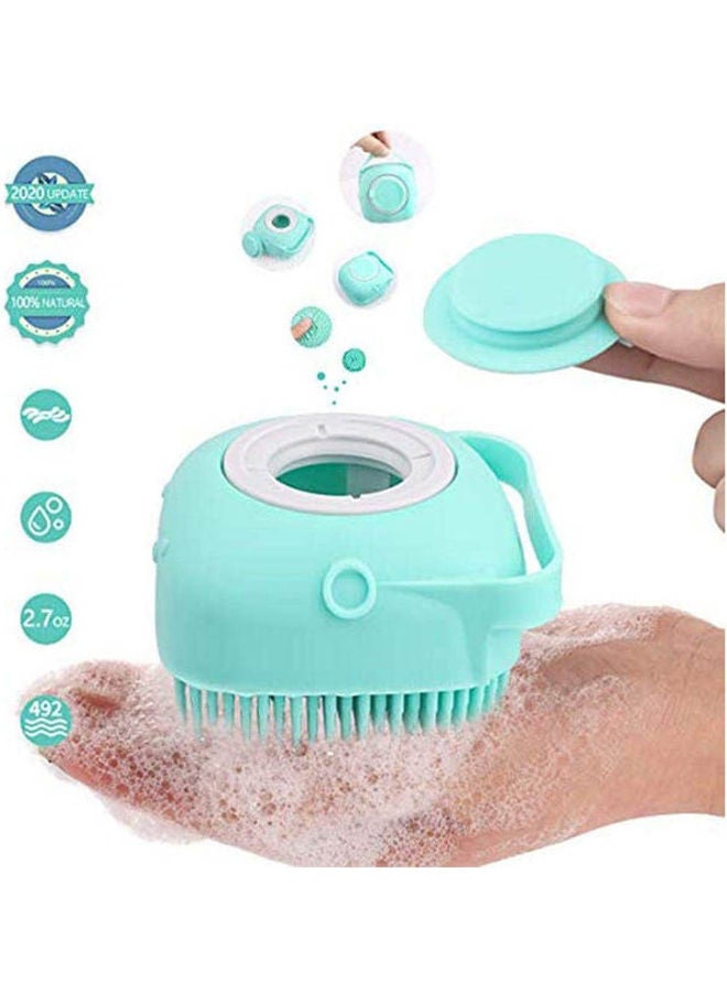 A Silicone Shower Brush With A Soap Dispenser Multicolour 84x60x84mm - Image 2