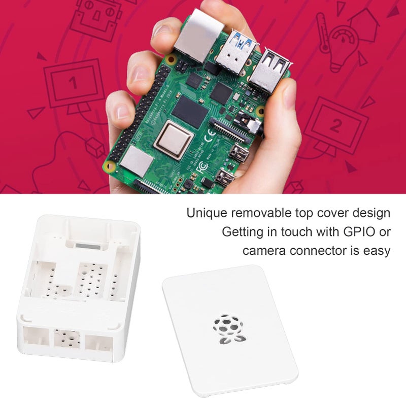 حالة Raspberry Pi 4 من مادة ABS قابلة للفصل مع غطاء واقي من الخدوش وتشتيت الحرارة - Image 5