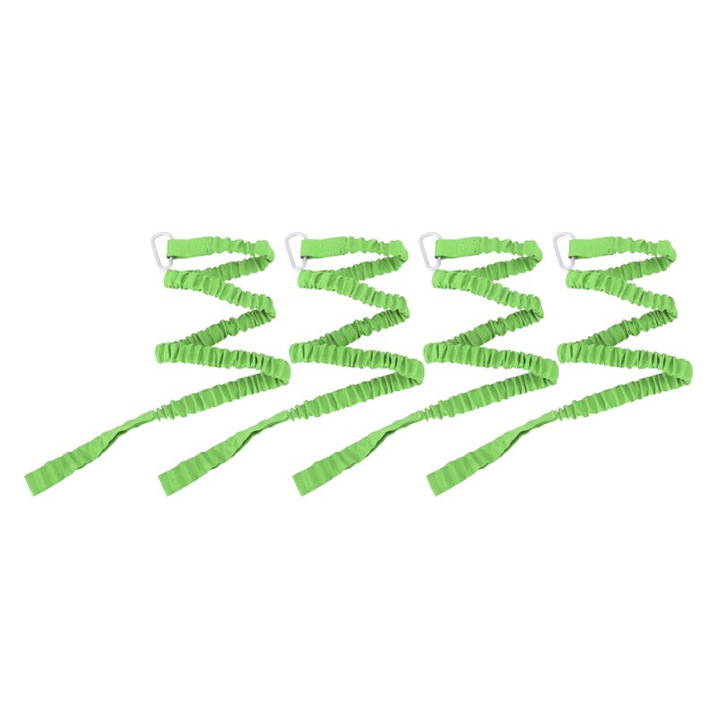 4Pcs Kayak Paddle Rope Super Stretchy Anti Lost Portable Nylon Canoe Paddle Leash for Drifting Surfing Black - Image 3