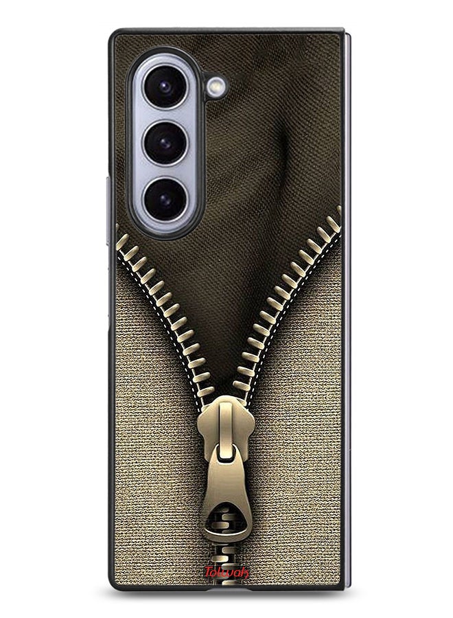 Tolwak Samsung Galaxy Z Fold6 Protective Case Cover Zip Pattern - Image 1