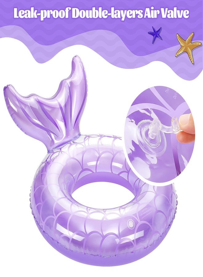 MoKo Inflatable Swimming Ring, Children Cute Pool Float Tube Decorations Swim Tubes Outdoor Pool Beach Water Floats Party Supplies Kids Floaties, Purple - Image 5