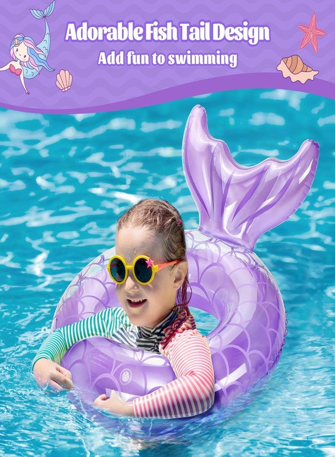 MoKo Inflatable Swimming Ring, Children Cute Pool Float Tube Decorations Swim Tubes Outdoor Pool Beach Water Floats Party Supplies Kids Floaties, Purple - Image 2