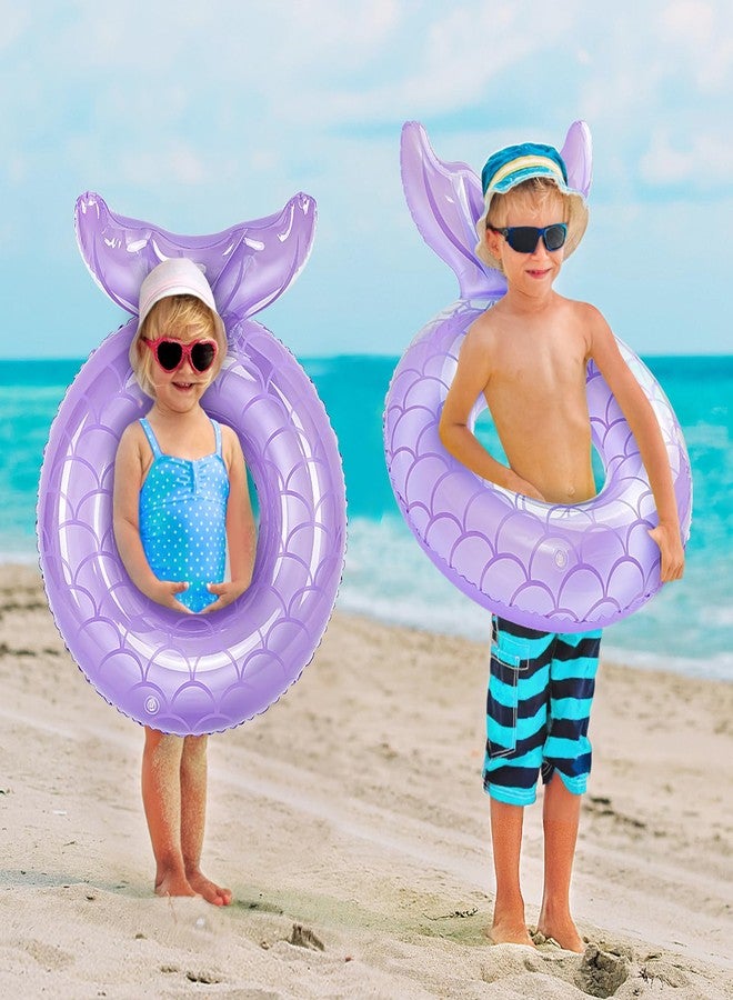 MoKo Inflatable Swimming Ring, Children Cute Pool Float Tube Decorations Swim Tubes Outdoor Pool Beach Water Floats Party Supplies Kids Floaties, Purple - Image 4