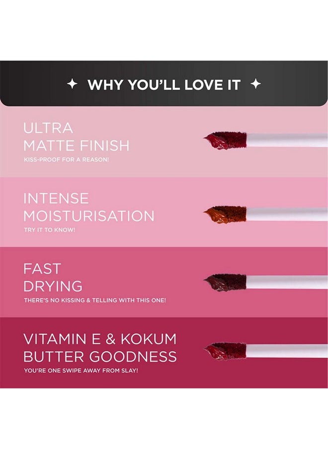 Bella Vita Organic - Bellavita Mini Kiss Proof Liquid Lipstick Gift Set Of 4 X 2Ml | Smudge & Transfer-Proof | Intense Moisturisation | Just Nude + Berry Nude + Mocha Madness + Cherry Pop | Lipsticks For Women | Lipstick Gift Set | Lipstick Combo Set - Image 1