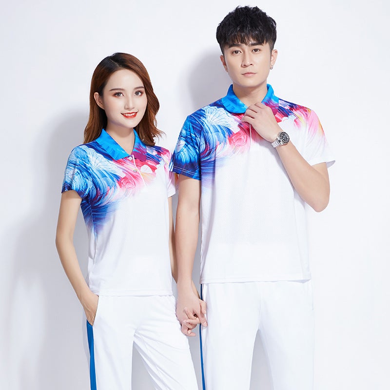 Summer Short-Sleeved Sports Appearance Clothes Suit Class Clothes Senior High School Junior High School Students Competition Square Array Chorus Performance Clothes