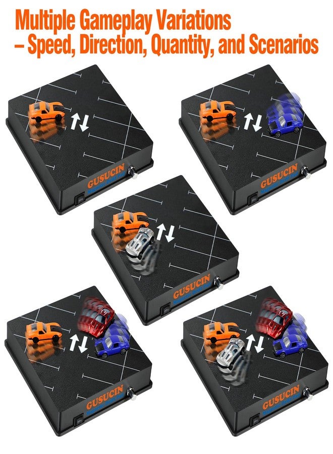 GUSUCIN Magnetic Drift Pad for Hot Wheels Cars 1:64 – Spinning Drift Track with Adjustable Speed & Direction, USB Powered Drift Pad with 5 Decorations, Display Stand for1:64 Scale Diecast Cars (Parking Lot) - Image 5