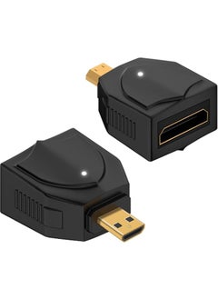 erorex 2 Pack 8K Micro HDMI to Mini HDMI Adapter, 48Gbps Micro HDMI Male to HDMI A Female Adapter, Standard Micro HDMI Adapter 2.1 Version, Supports 8K@60Hz/4K@120Hz Video, for Laptop, Projector, Monitor  - Image 1