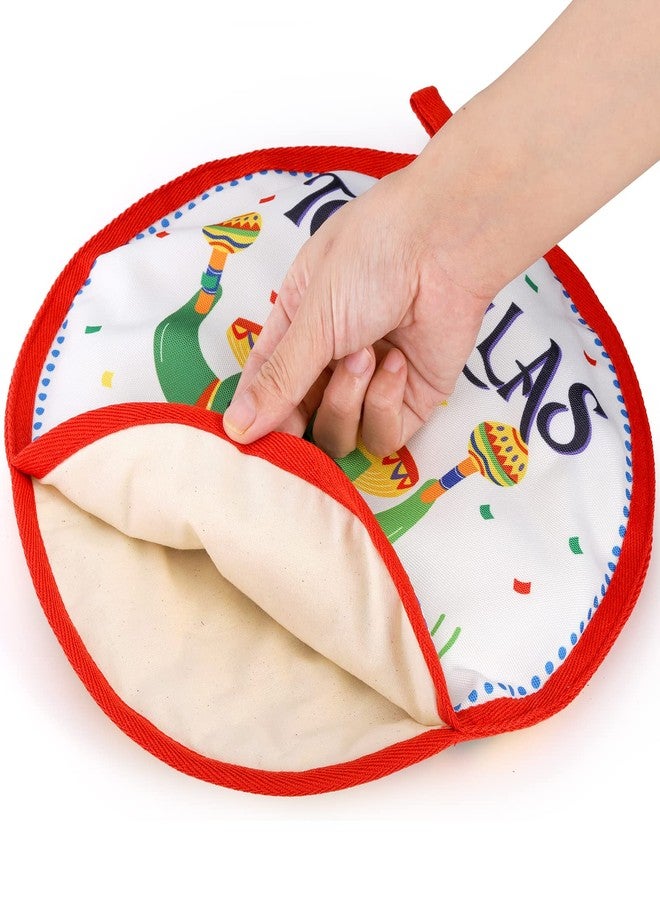 Coloch 3 Pack Tortilla Warmer Pouch, 12" Insulated Cloth Taco Warmer Holder, Keeps Warm for Corn Flour Tortillas, Taco Tuesday Night, Naan, Pancake, Flat Bread, Microwave/Oven Safe - Image 5
