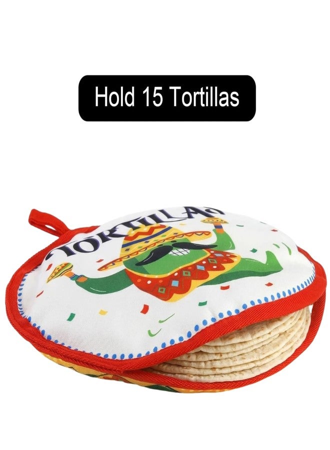 Coloch 3 Pack Tortilla Warmer Pouch, 12" Insulated Cloth Taco Warmer Holder, Keeps Warm for Corn Flour Tortillas, Taco Tuesday Night, Naan, Pancake, Flat Bread, Microwave/Oven Safe - Image 4