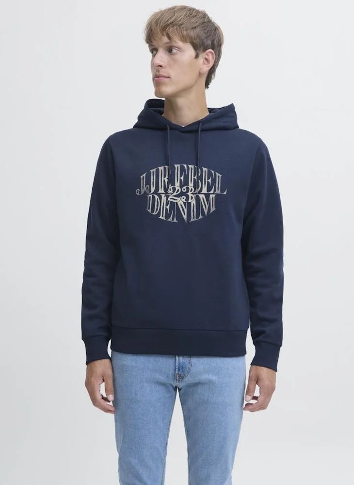 JJ Rebel Text Print Regular Fit Hoodie