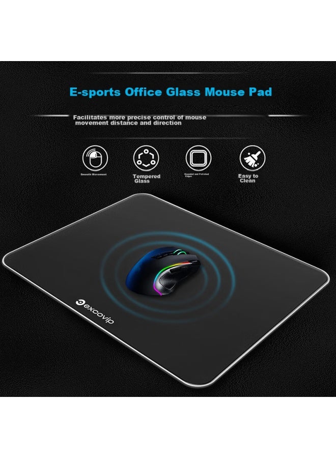 Exco Transparent Large Photovoltaic Glass Mouse Pad 40*30cm, E-sports Gaming Office Supplies, Jing Computer Accessories, Portable Self-notebook, Smooth Hard Surface 0176 - Image 3