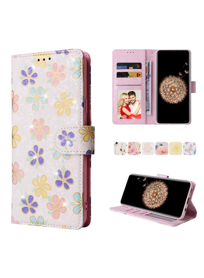 erorex Case For Samsung Galaxy S9 Plus Bronzing Painting RFID Leather Case - Image 1