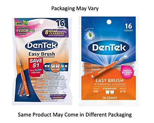 DenTek Easy Brush Dental Cleaners Standard 16 Count Pack of 6 - Image 2