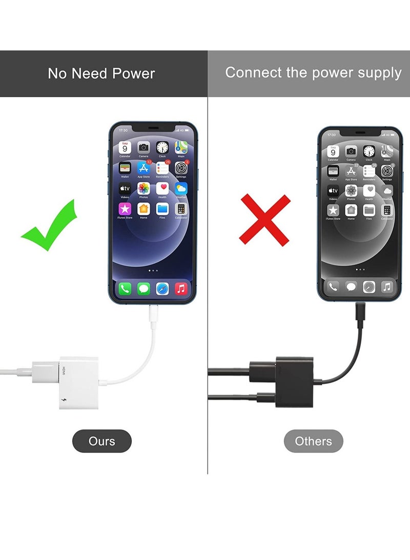 [Apple MFi Certified] Lightning to HDMI Digital AV Adapter,1080P Video & Audio Sync Screen Converter AV Adapter with Charging Port for iPhone HDMI Converter to HD TV/Projector/Monitor Support All iOS - Image 3